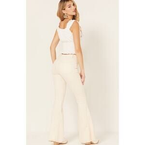 Saints & Hearts Women CreamCorduroy Bell Bottoms Flare Pants Size Large NWT